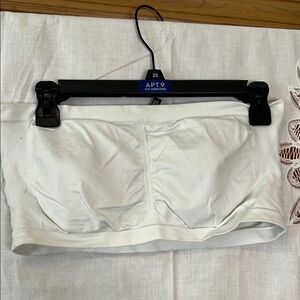 3 piece women’s bandeau set in White, black, & grey Lightweight Comfort